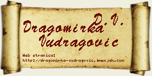 Dragomirka Vudragović vizit kartica